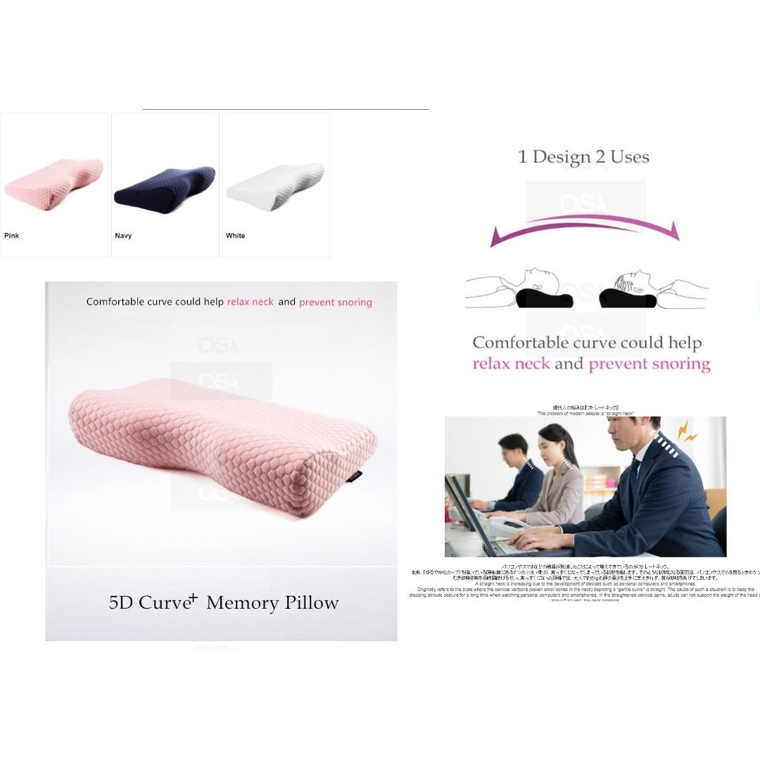 5d Curve Memory Pillow W Magnetic Stones Neck Supporter Furniture Beds Mattresses On Carousell