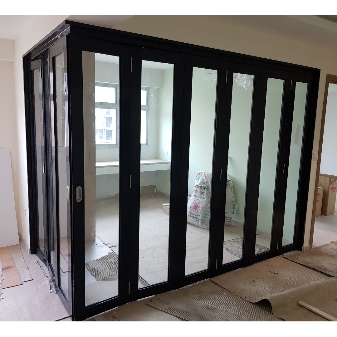 aluminium collapsible door l shape furniture home living furniture other home furniture on carousell