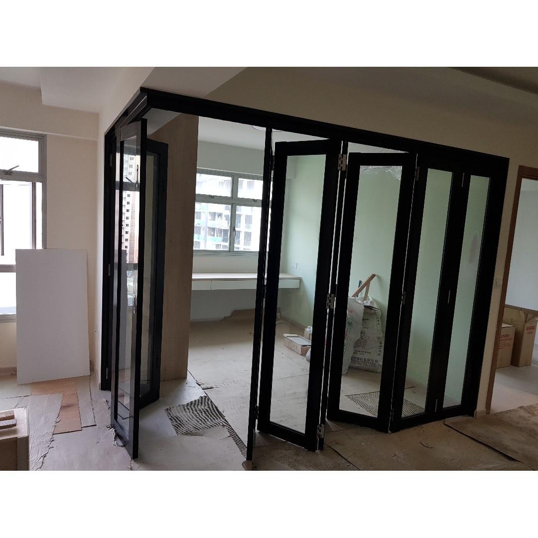 aluminium collapsible door l shape furniture home living furniture other home furniture on carousell