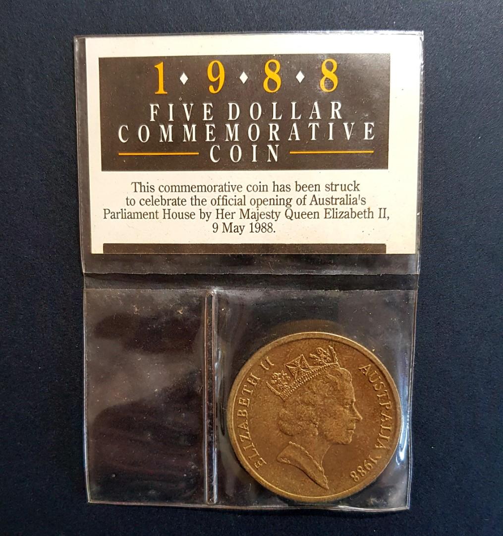 Australia 1988 5 Commemorative coin, Hobbies & Toys, Memorabilia & Collectibles, Currency on