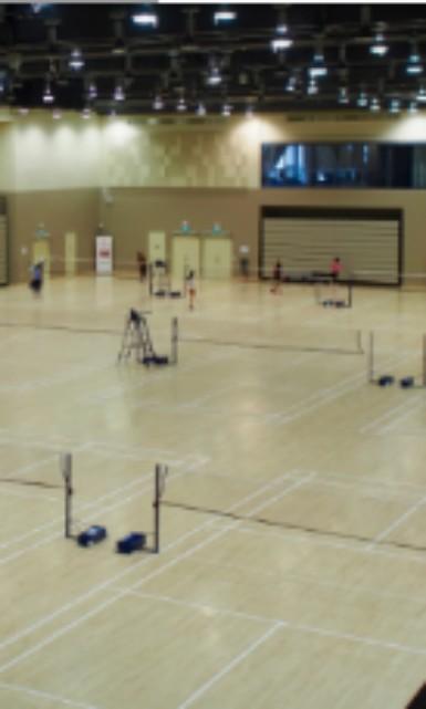 Badminton Court At Tampines Hub Sports Sports Games Equipment