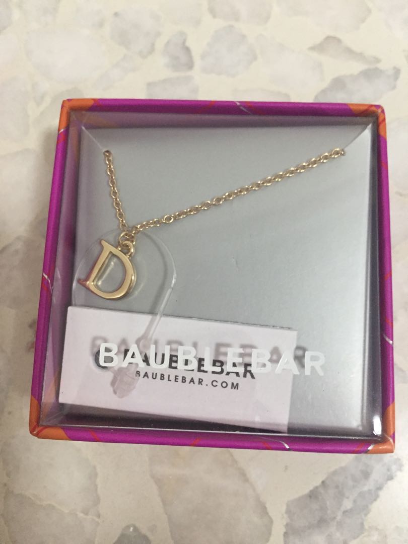 Baublebar Necklace Letter / initial D 