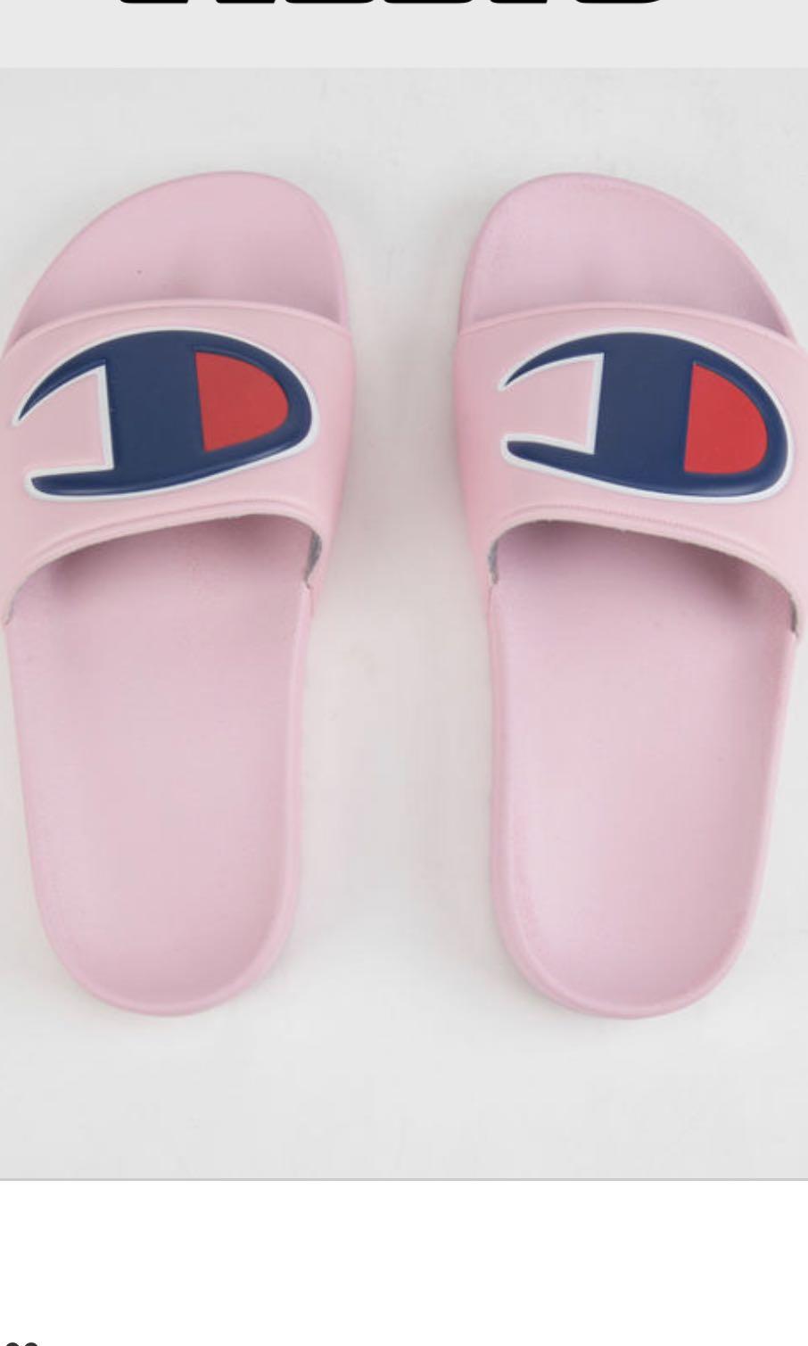pink champion sandals