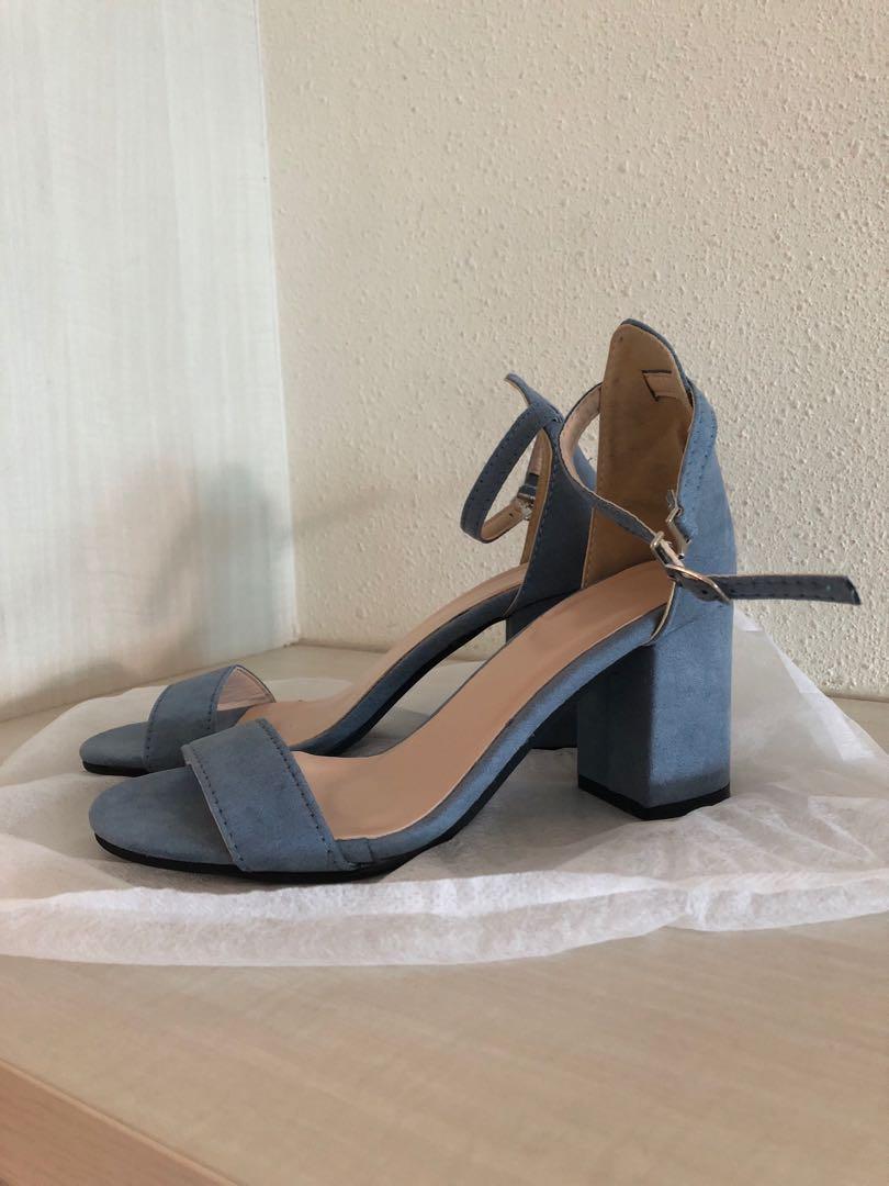Dusty blue deals block heels