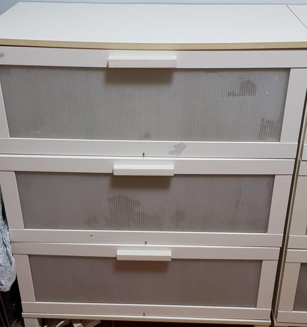 Ikea Brimnes Chest Of 3 Drawers White Furniture Shelves