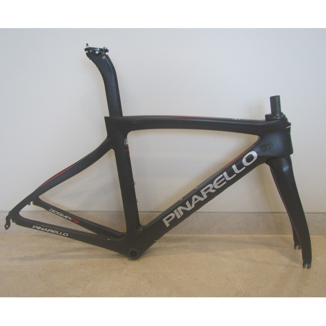 For Sale Pinarello Dogma F8 Frame Fork Seatpost Naked Red 46.5