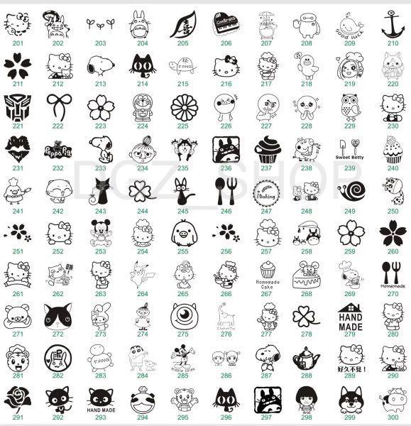 Hot Stamp Tool for printing on cakes, pancakes, wood, leather, Design