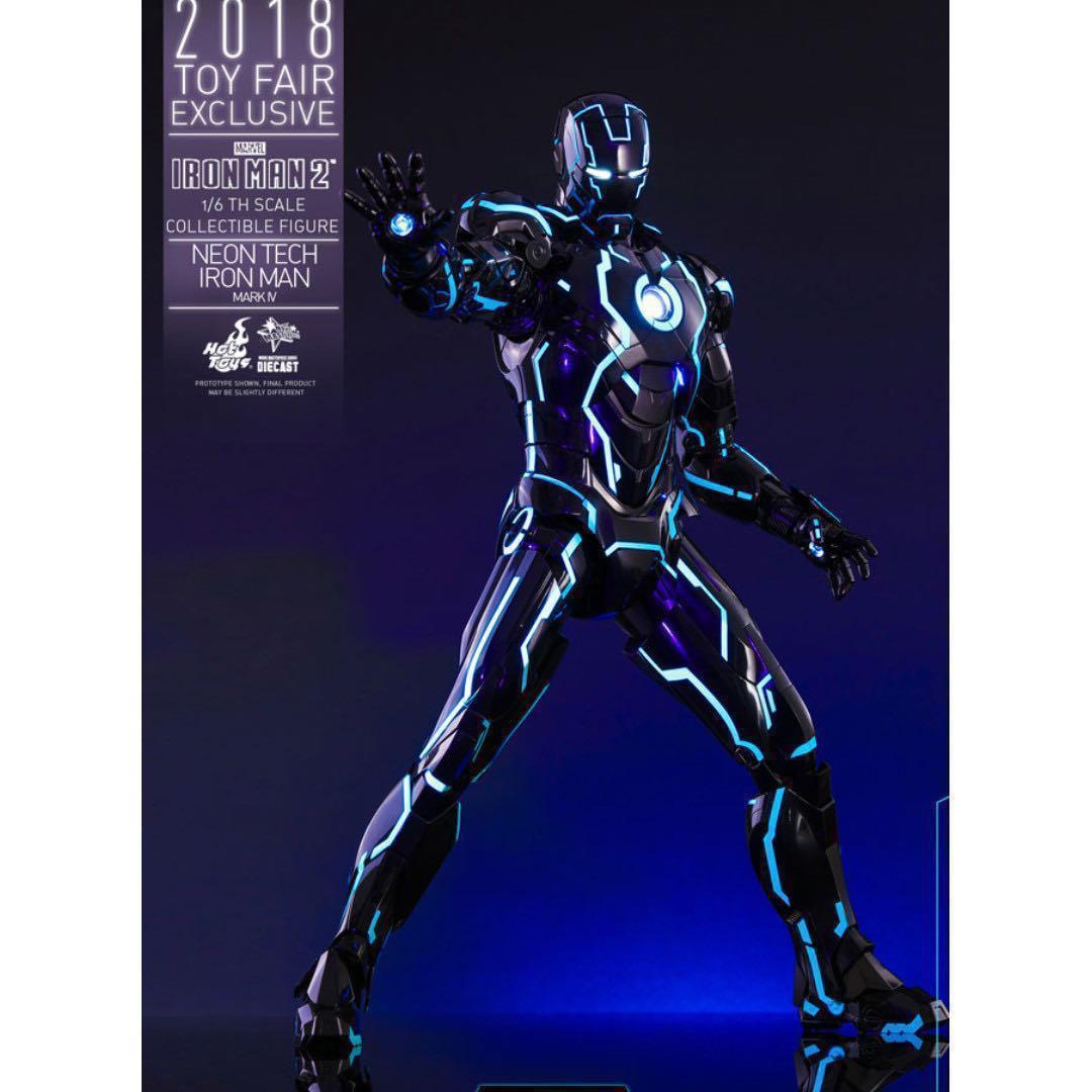 Hot toys MISB Iron man ironman 2 mark iv mk 4 neon tech from