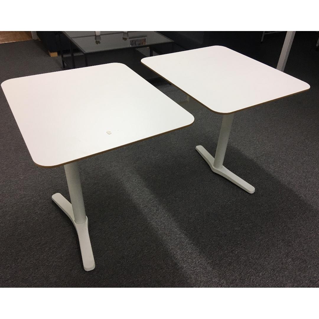 IKEA BILLSTA TABLE WITH 2 TOPS (WHITE), Furniture & Home