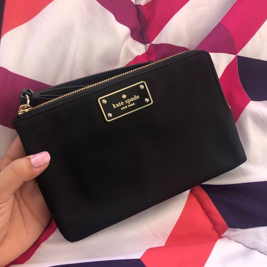 KATE SPADE LEONI DOUBLE ZIP WALLET, Women's Fashion, Bags & Wallets,  Wallets & Card holders on Carousell