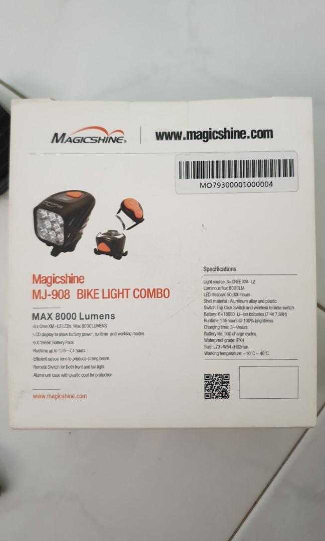 MagicShine MJ 908 Kit 8000 lumens, Sports Equipment, Bicycles & Parts,  Parts & Accessories on Carousell