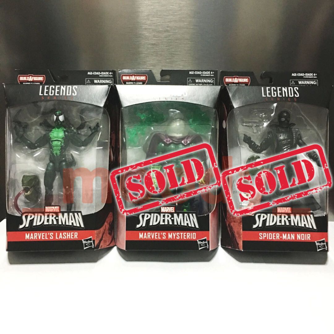 Marvel Legends Lasher, Mysterio (White Skull/Head), Spider-Man Noir ...