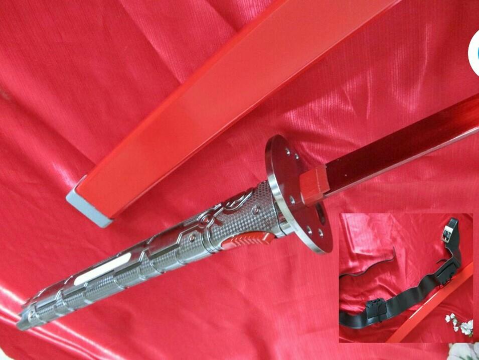 S0427 Anime Game Metal Gear Rising Revengeance MURASAMA HIGH Frequence RED  Sword 41 W/Shoulder Belt, Swords -  Canada