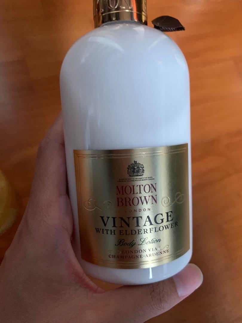 Molton brown Vintage with elderflower shower gel & body lotion, Beauty