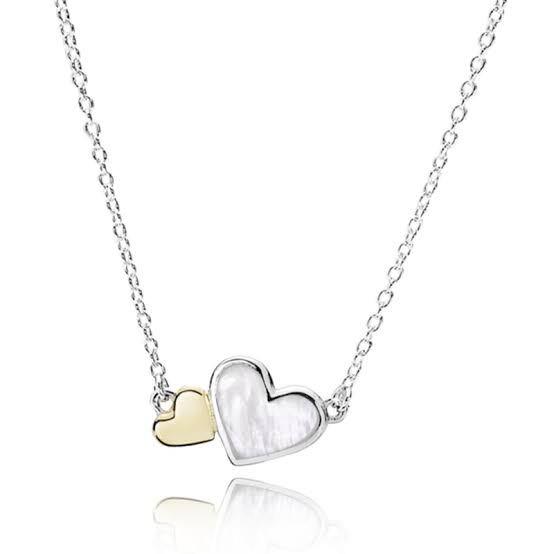 Pandora Two Tone Heart Necklace Best 