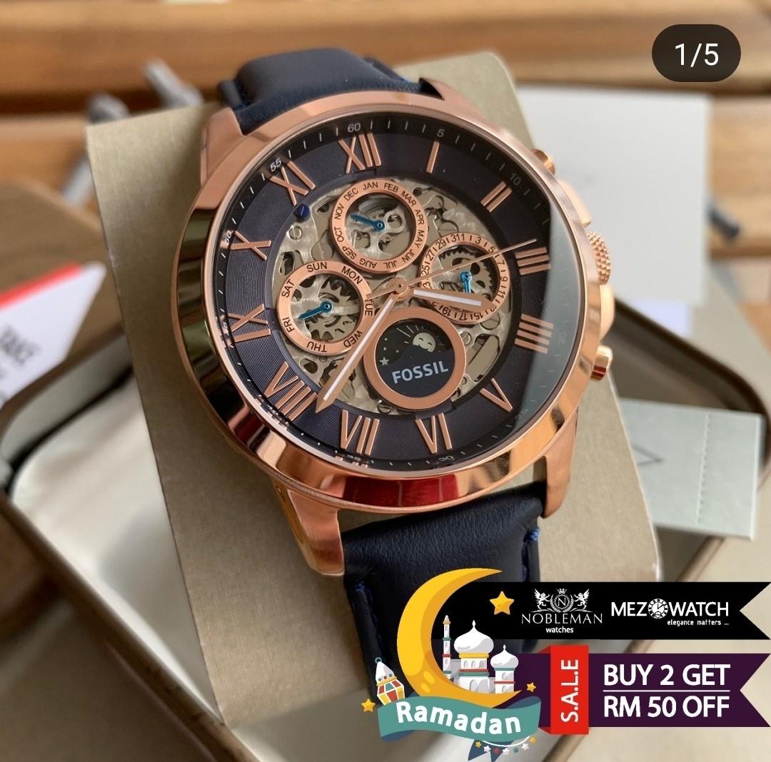 READY STOCK Fossil ME3029 GRANT AUTOMATIC NAVY