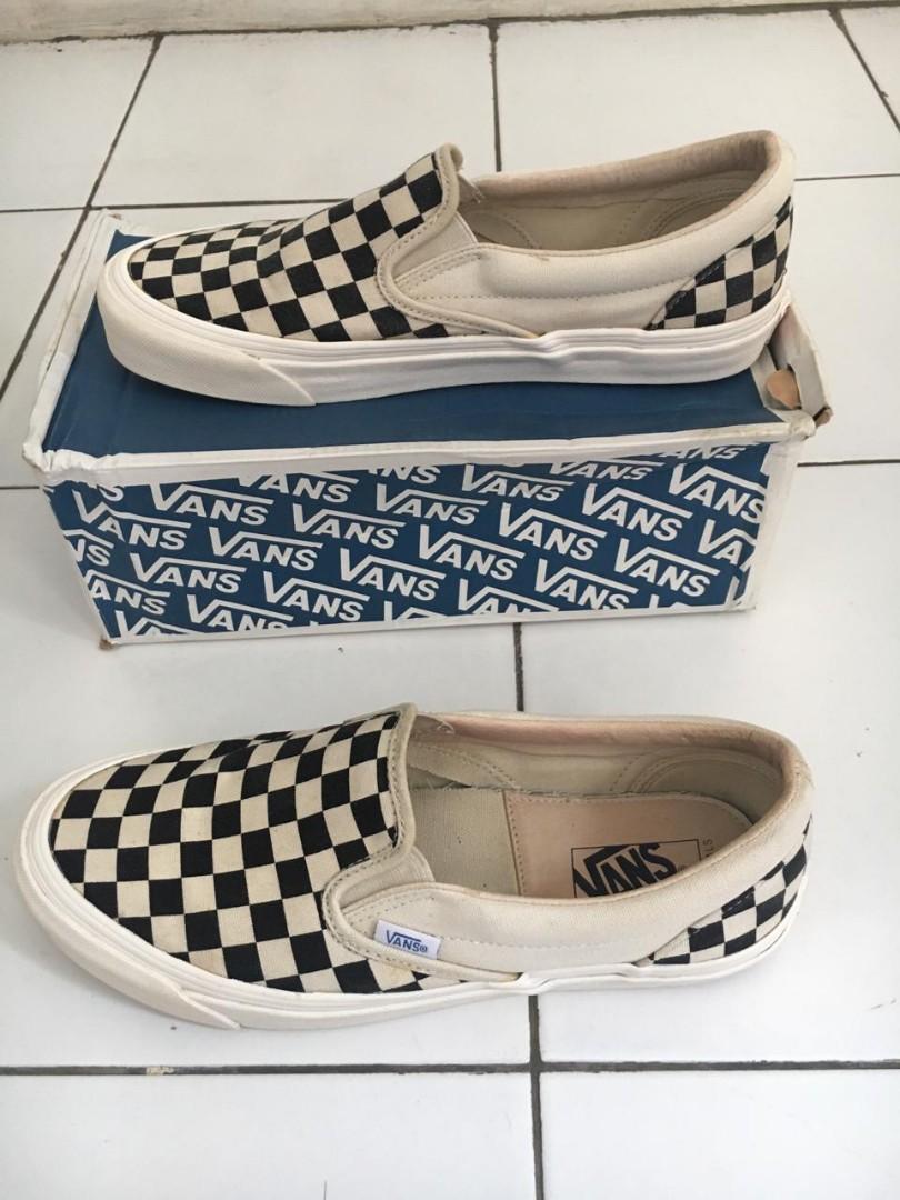 Harga vans slip on checkerboard original sale