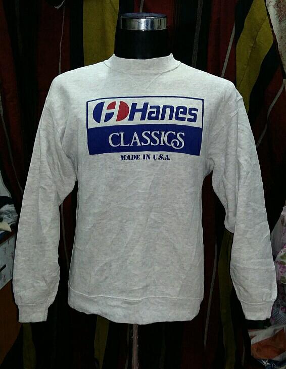 Vintage Hanes Classics Sweatshirt 50/50 Big LoGo, Men's Fashion, Tops &  Sets, Tshirts & Polo Shirts on Carousell