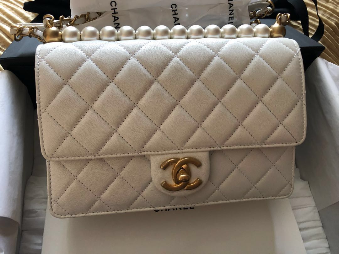 Mua Túi Đeo Chéo Nữ Chanel 22 Mini Pearl Handbag Shiny Crumpled Calfskin   GoldTone Metal Black Màu Đen  Chanel  Mua tại Vua Hàng Hiệu h088184