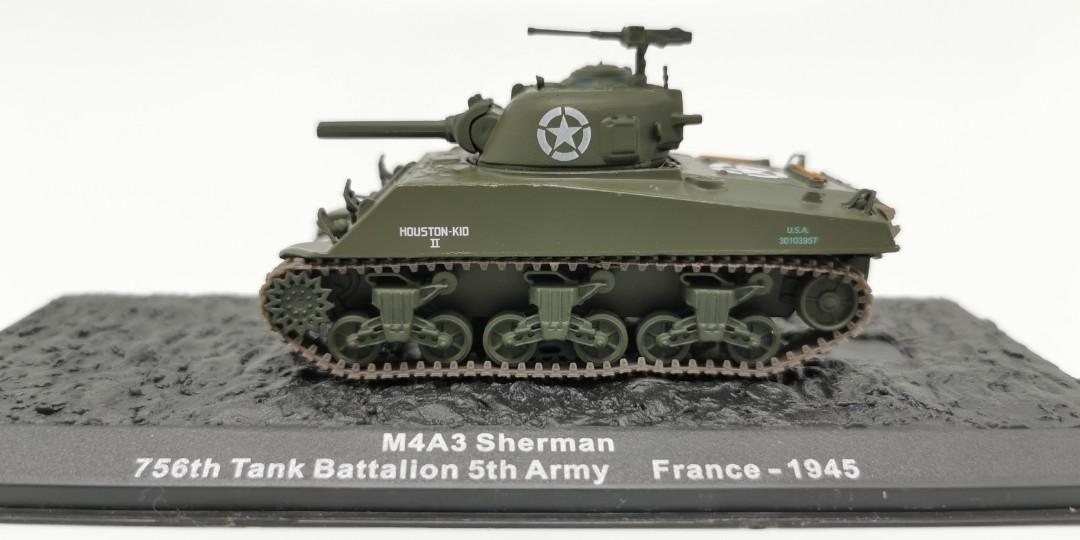 CHAR TANK M4A3 SHERMAN 756th TANK BATTALION 5th ARMY FRANCE 1945 au 1//72°
