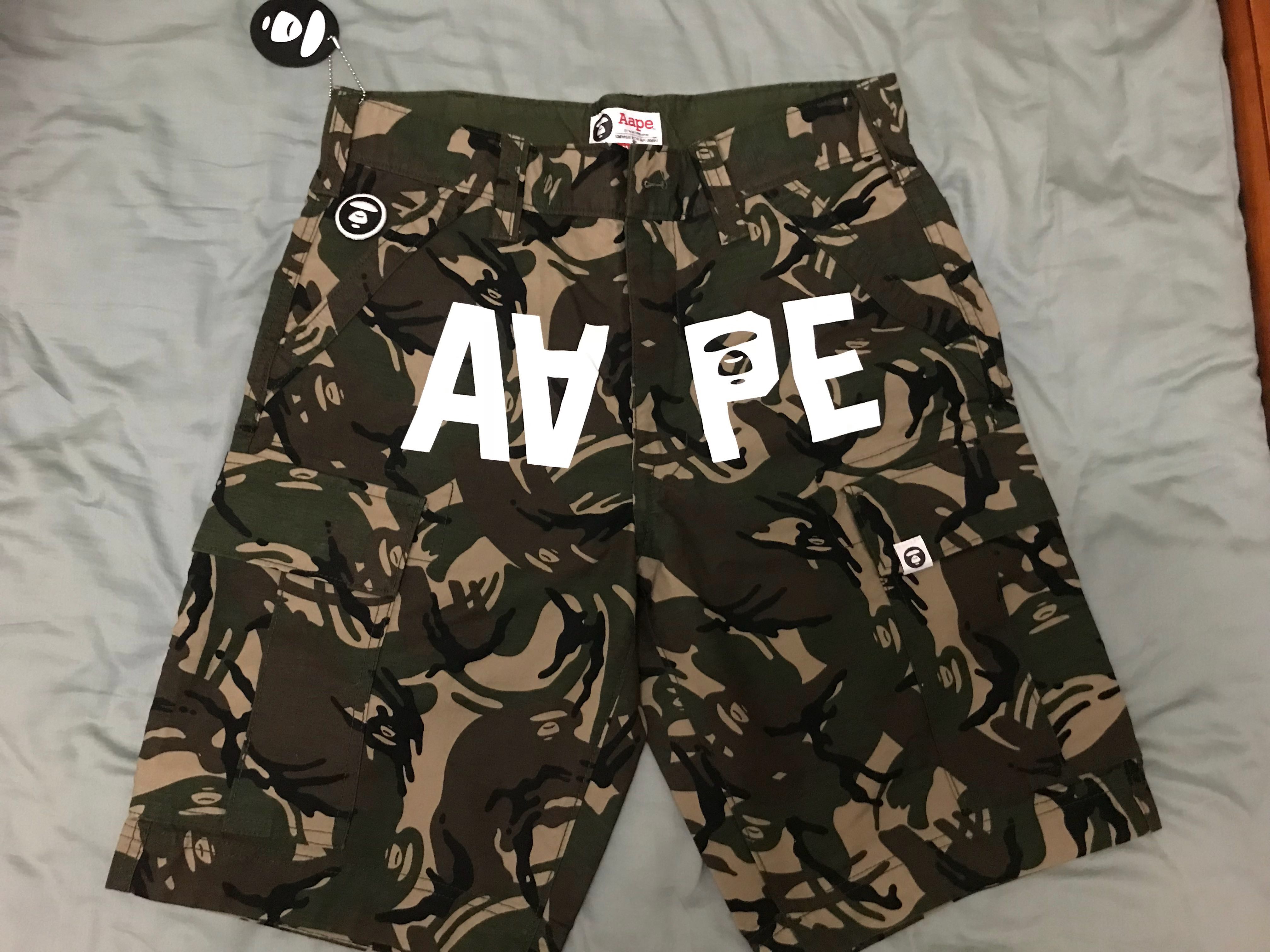 A bathing ape camo shorts hotsell