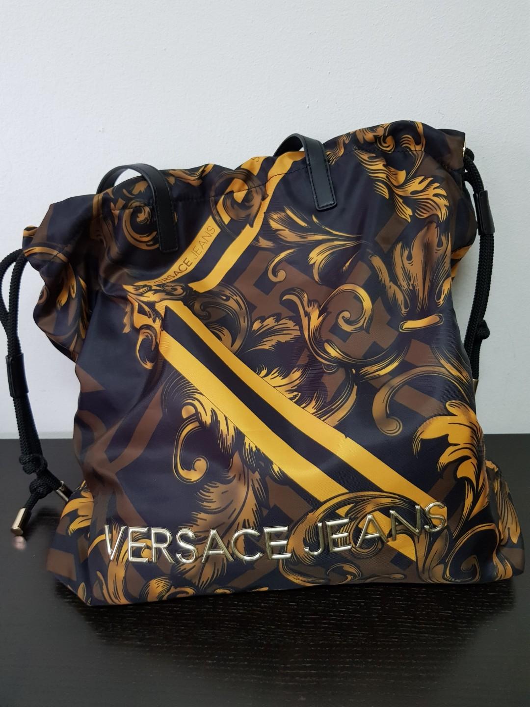Versace drawstring bag hotsell