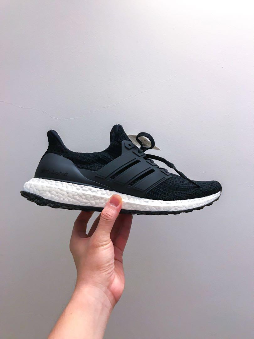BELOW RETAIL BNIB adidas Ultra Boost 4.0 Core Black BB6166 Men s Fashion Footwear Sneakers on Carousell