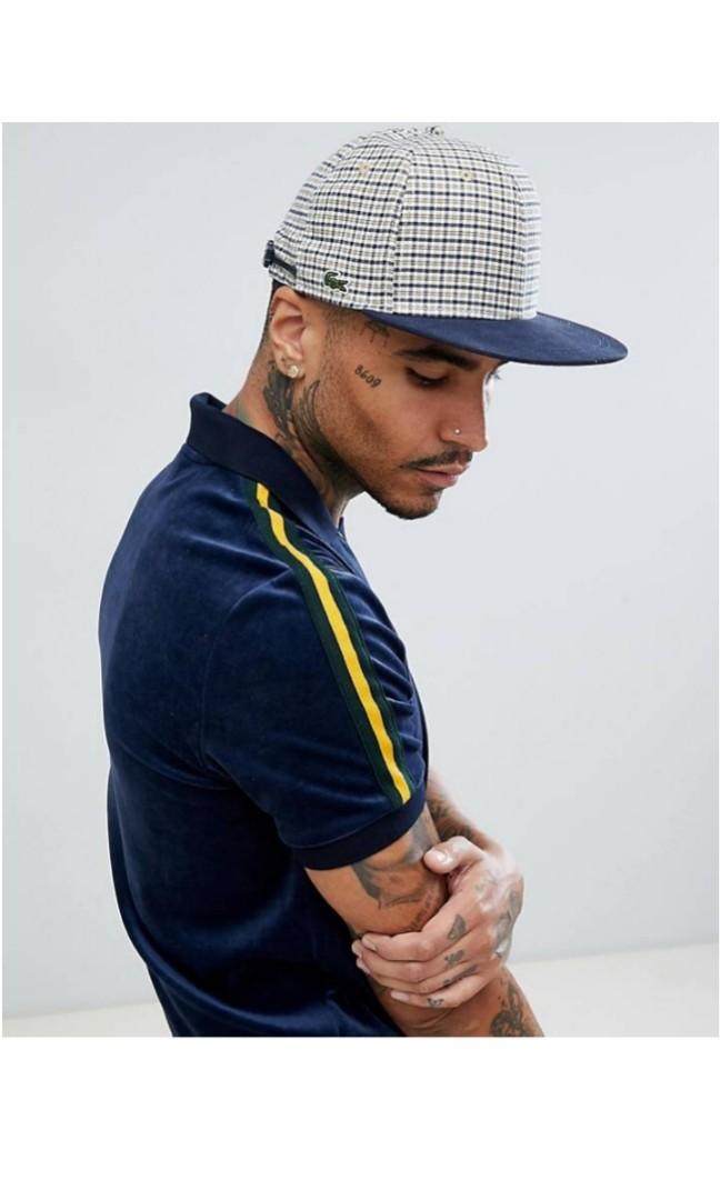 Brand New Lacoste LIVE Check Baseball Cap Men s Fashion