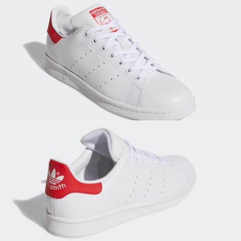 stan smith red sneakers