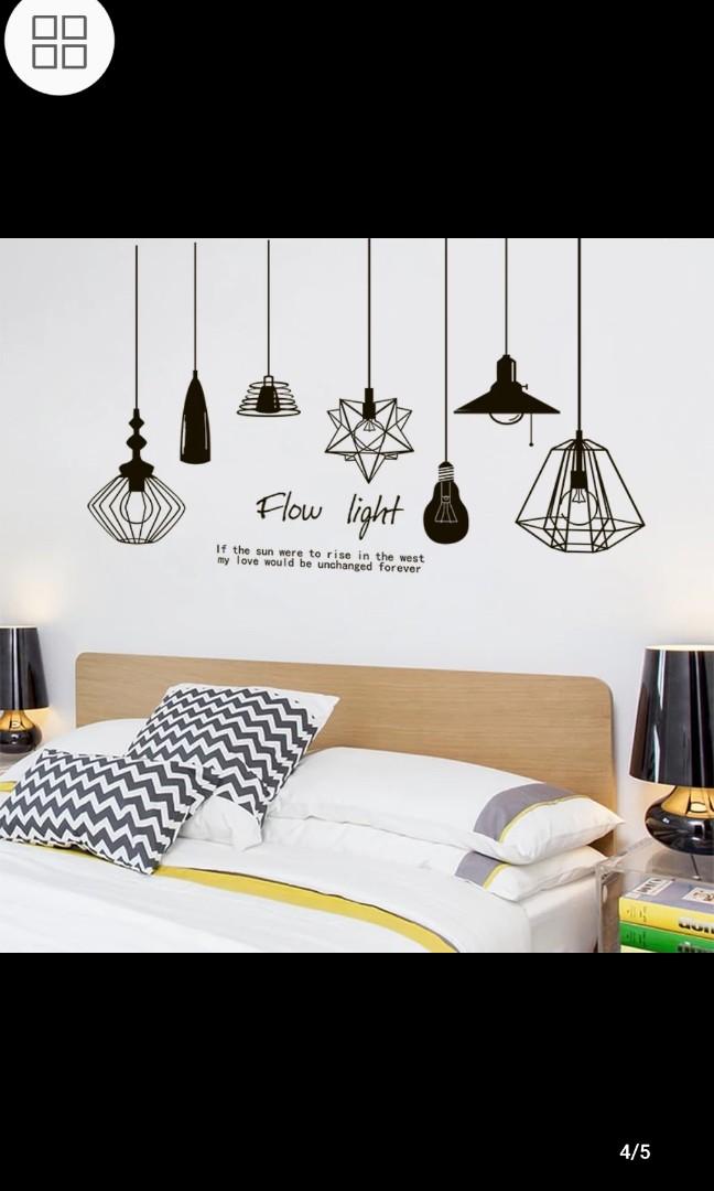 Instock Chandelier Wall Stickers Living Room Dining Room