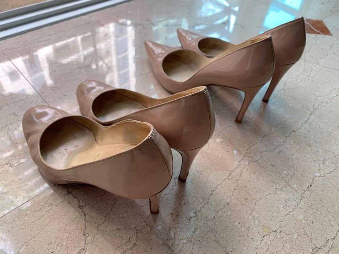 Christian Louboutin nude heels, Women's 