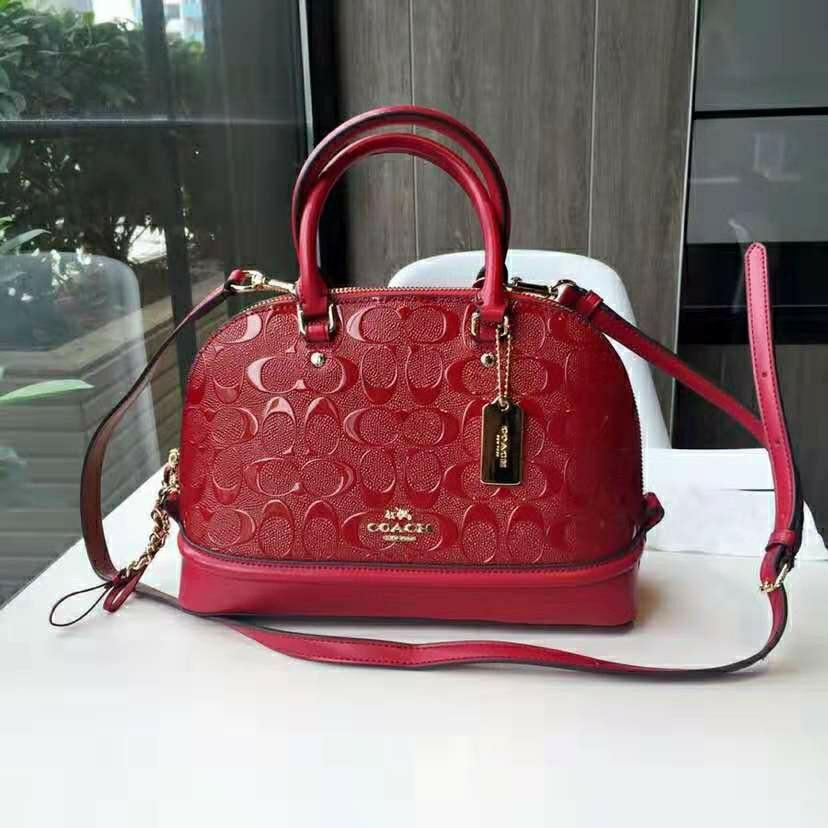 COACH F55450 MINI SIERRA in SIGNATURE DEBOSSED PATENT