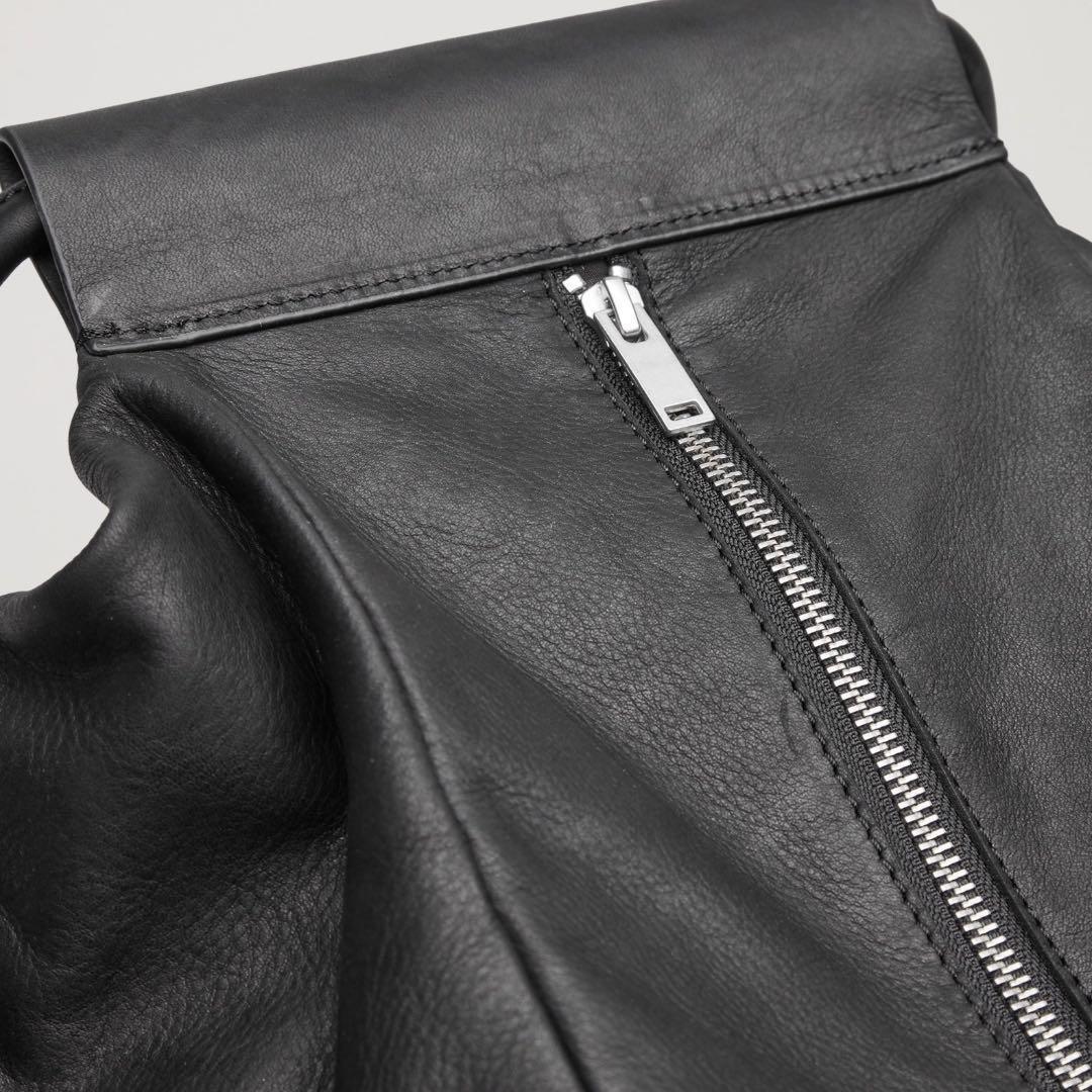 cos folded leather tote bag