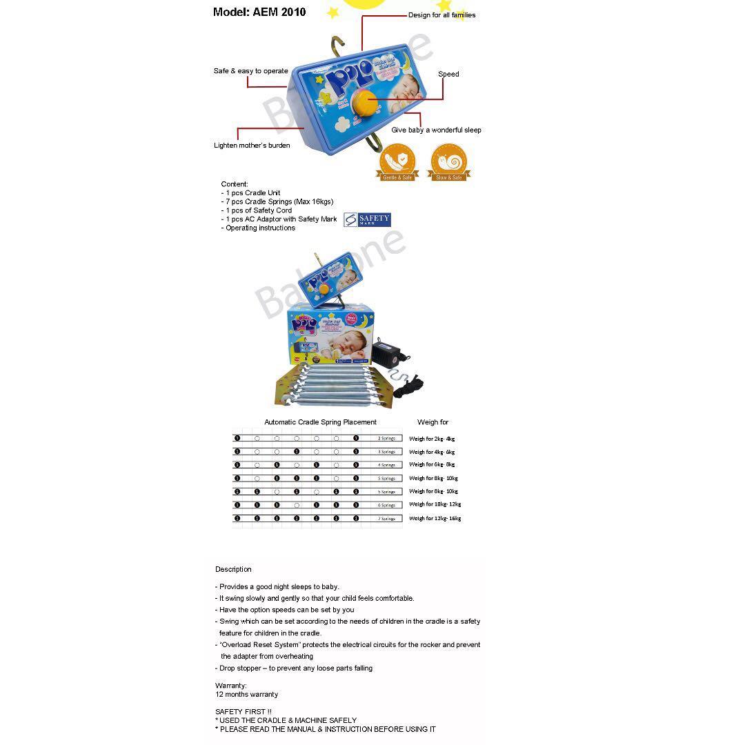 Electric Baby Cradle Machine For Spring Cot Yaolan Babies Kids