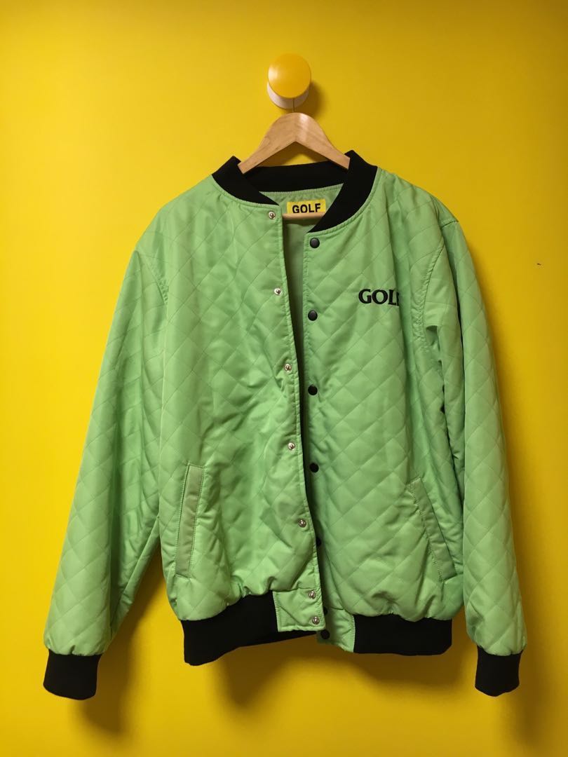 GOLF WANG FIND SOME TIME BOMBER LIME GREEN(XL), Men's Fashion, Clothes,  Outerwear on Carousell