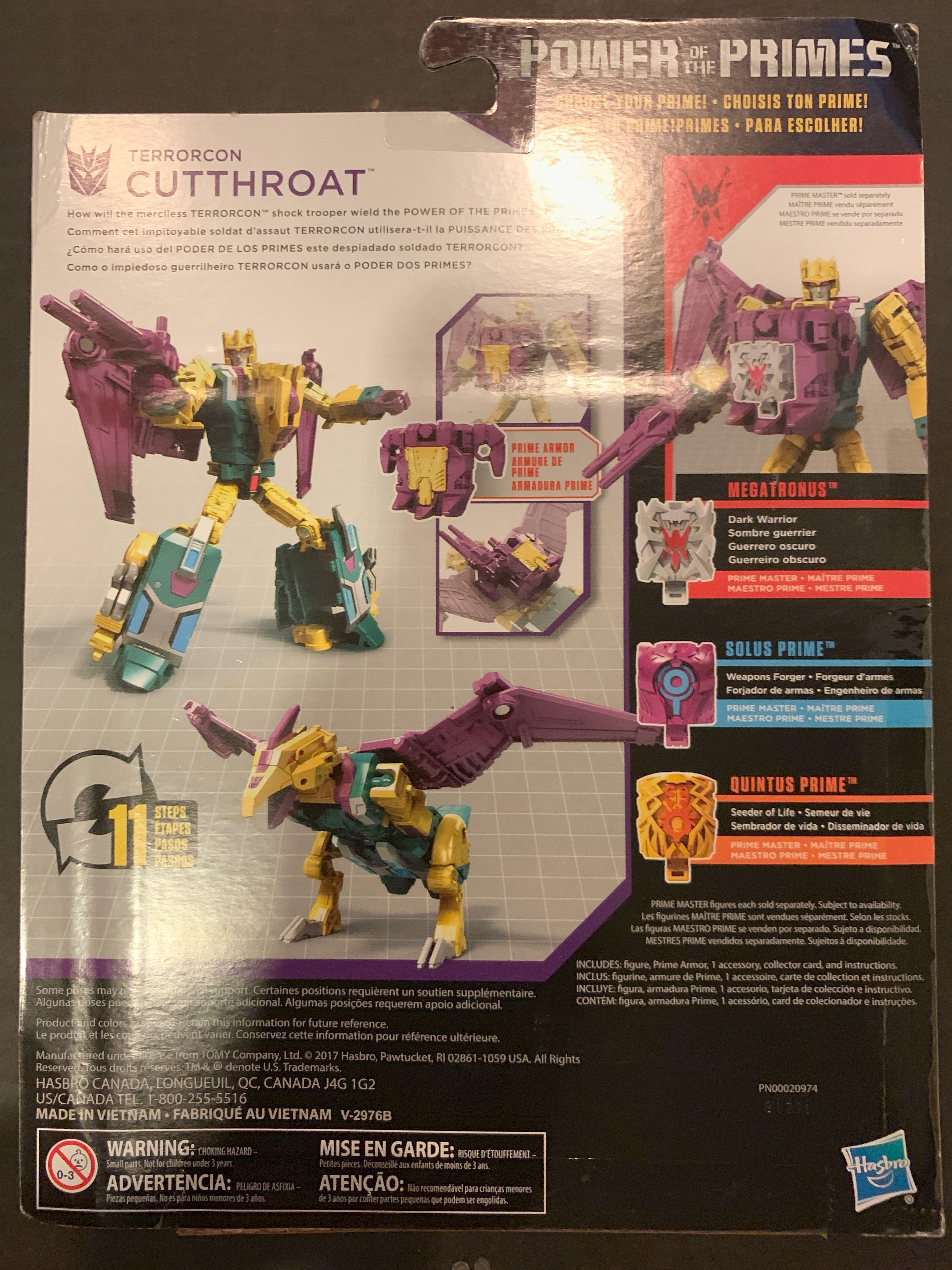 Hasbro Transformers Power of the Primes Terrorcon Cutthroat, Hobbies
