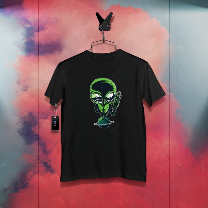 Hi Alien Design T Shirt Men S Fashion Clothes Tops On Carousell
