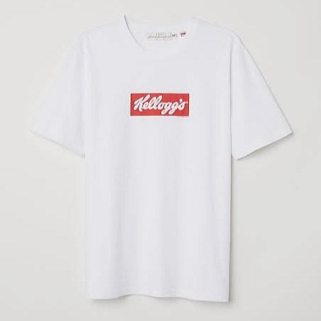 H M Kellogg s Printed White T Shirt Men s Fashion Tops Sets Tshirts Polo Shirts on Carousell