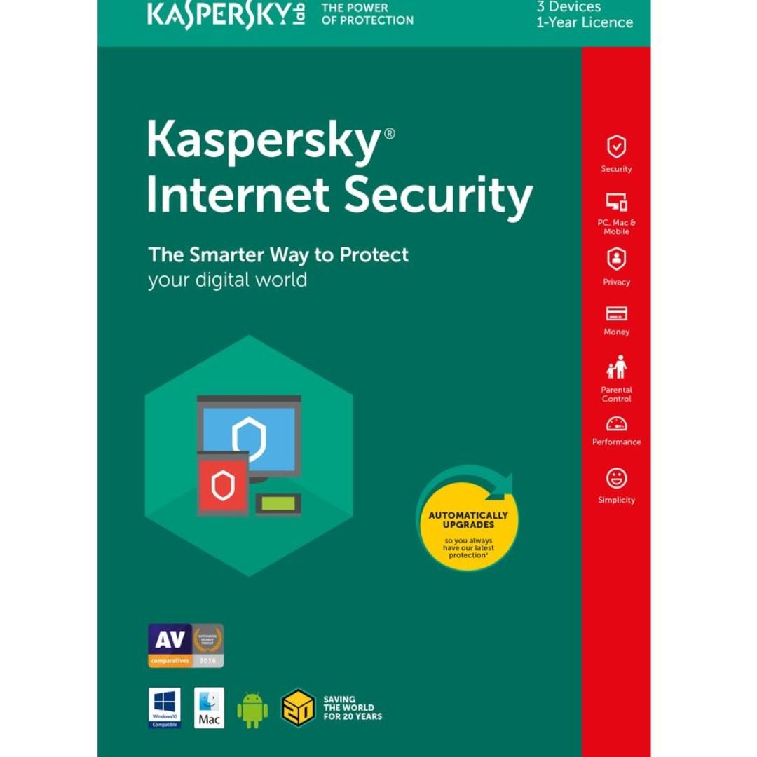 Kaspersky Internet Security Antivirus 2019 1 Pc 2 Years Electronics Computers Others On Carousell
