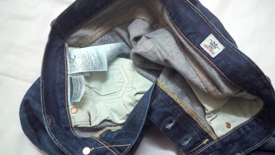Levi's 501 ct store white oak cone denim