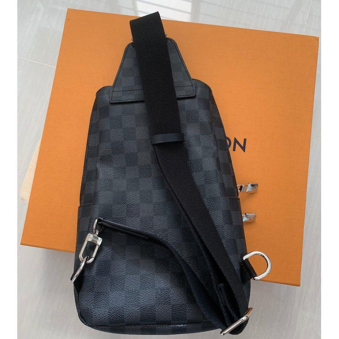 Louis Vuitton AVENUE SLING BAG (Damier Graphite Canvas), Men's Fashion ...