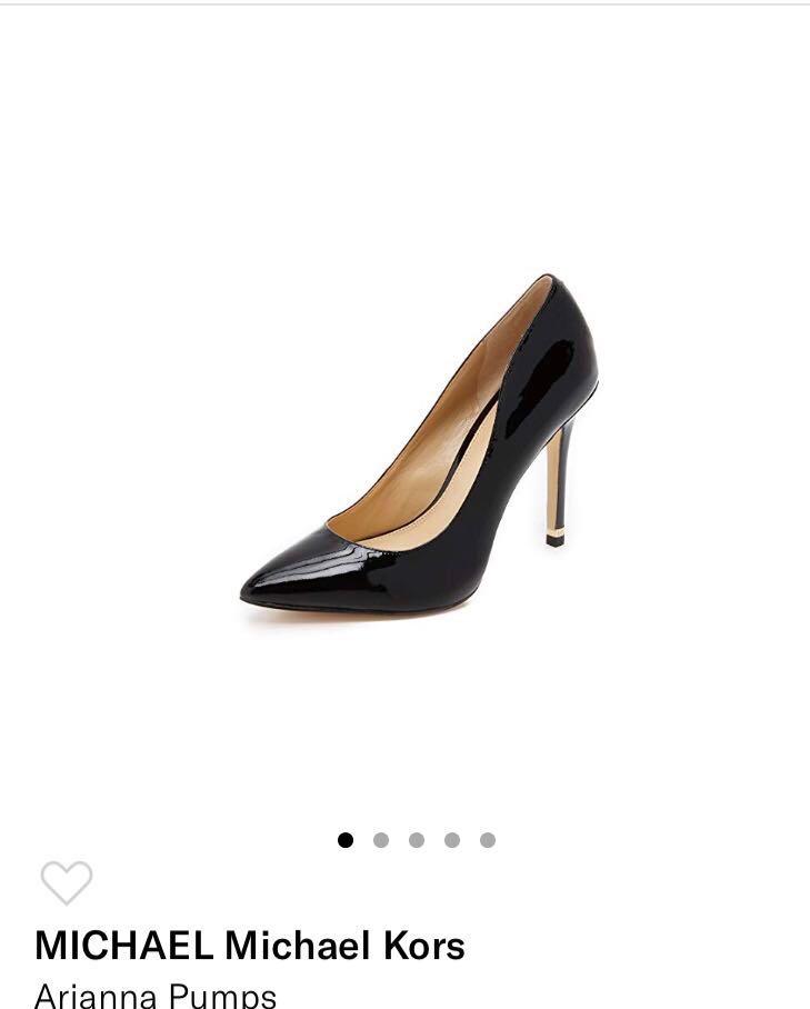 michael kors black patent leather heels