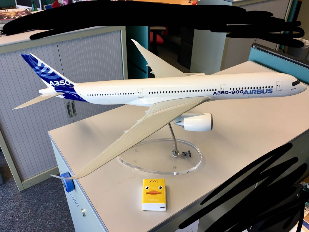 Official Airbus A350 model 1/100 1:100 飛機模型, 興趣及遊戲, 收藏 