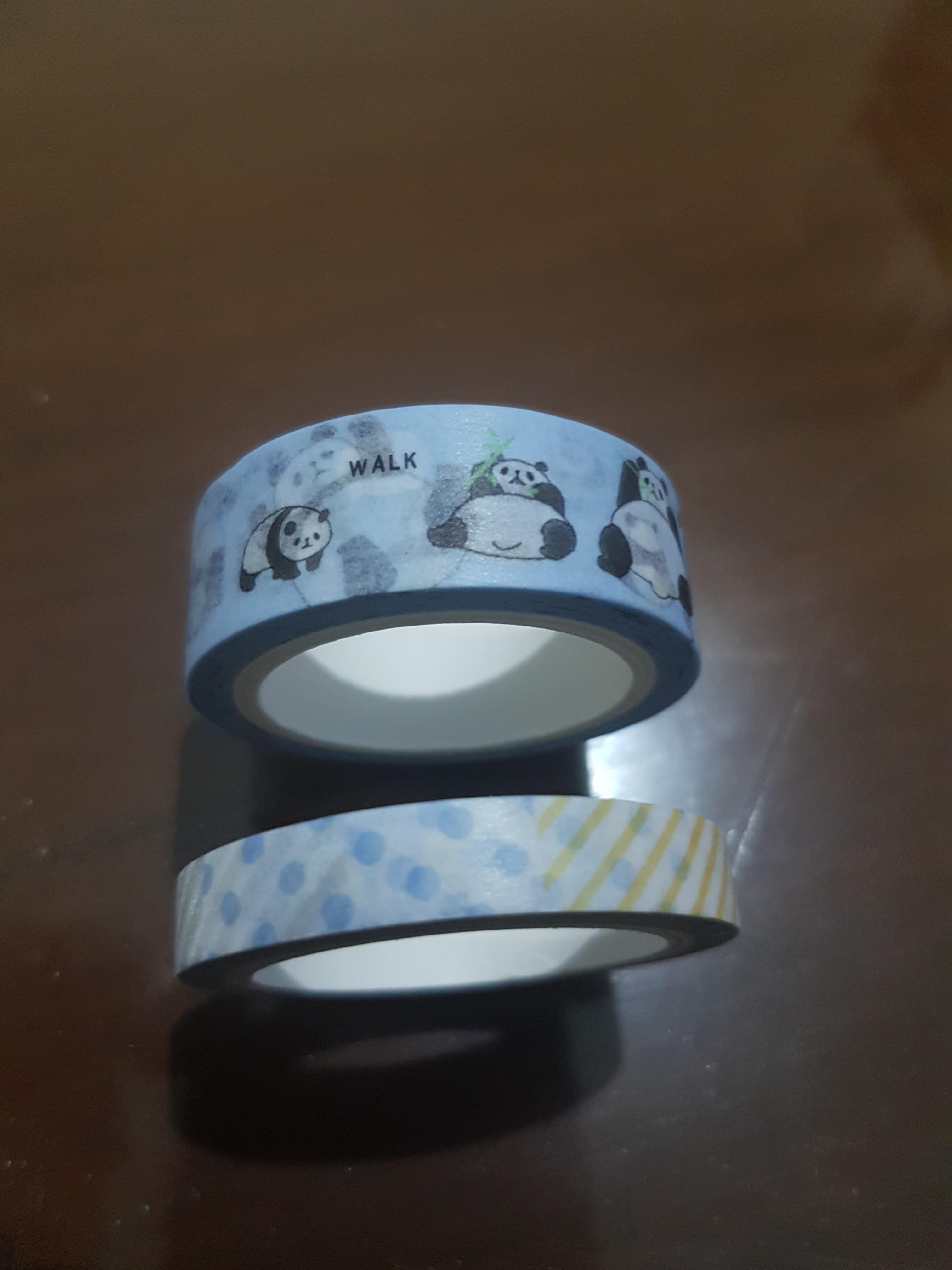 Panda washi tape set (Category: Craft Supplies & Tools) located in Manila. Submitted by twishaishere (Listing ID 229556459, Image 1). Description: Brand new 6 meters each 100php for both already #washitape #washi #cats #cute #crafts #planner #buysellswapmanila #manilabuysellswap #gift #giftidea #carou300 #caroujune.