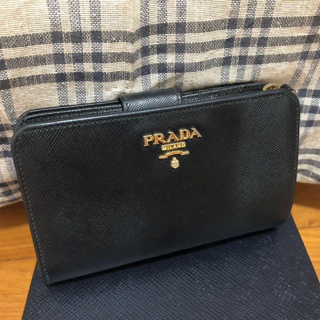 prada saffiano metal nero