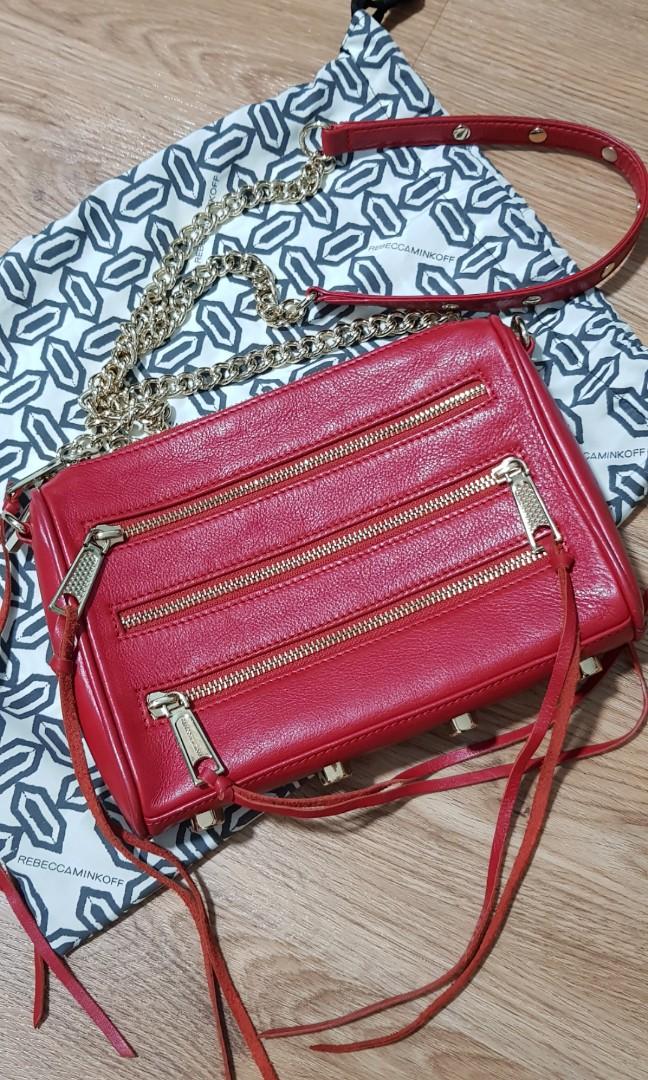 Rebecca Minkoff mini 5 zip crossbody bag Women s Fashion Bags Wallets Cross body Bags on Carousell