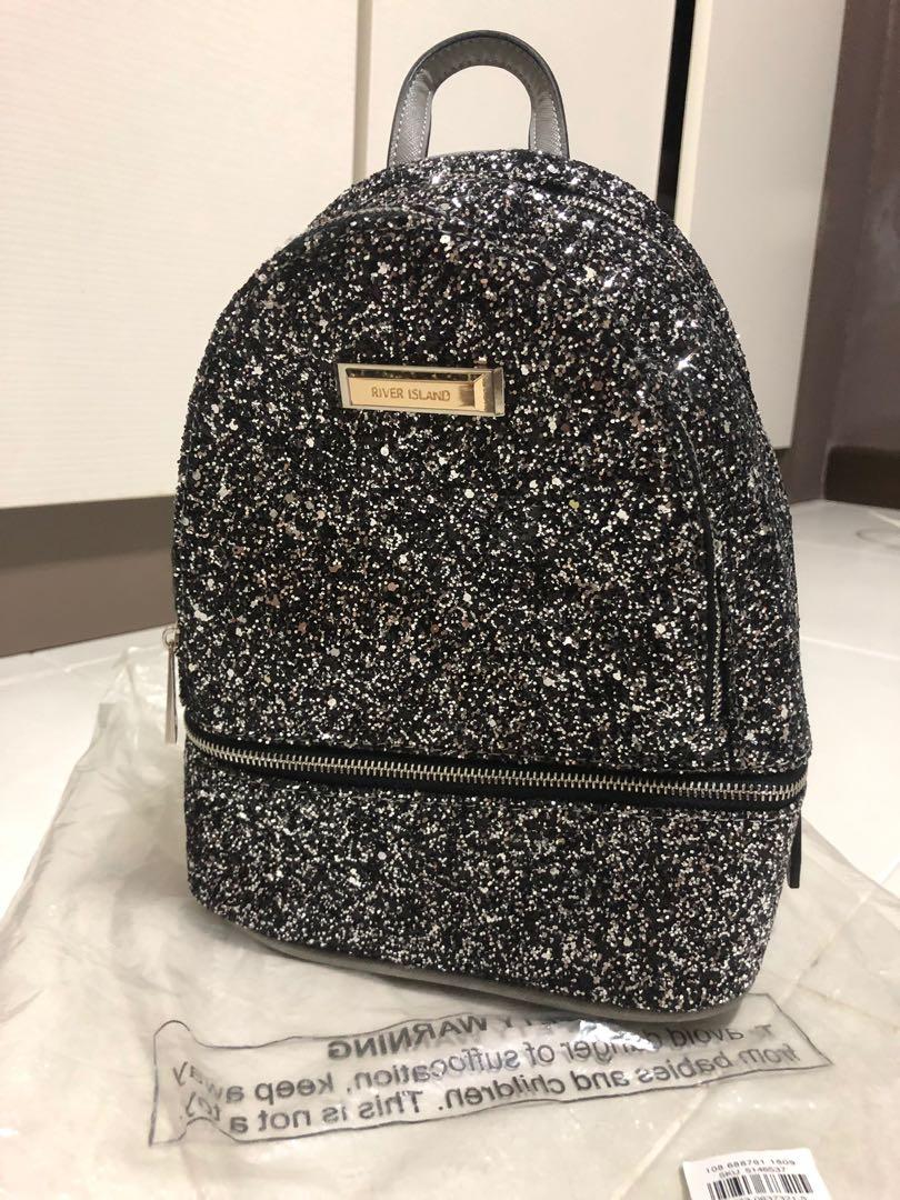 River island glitter backpack top