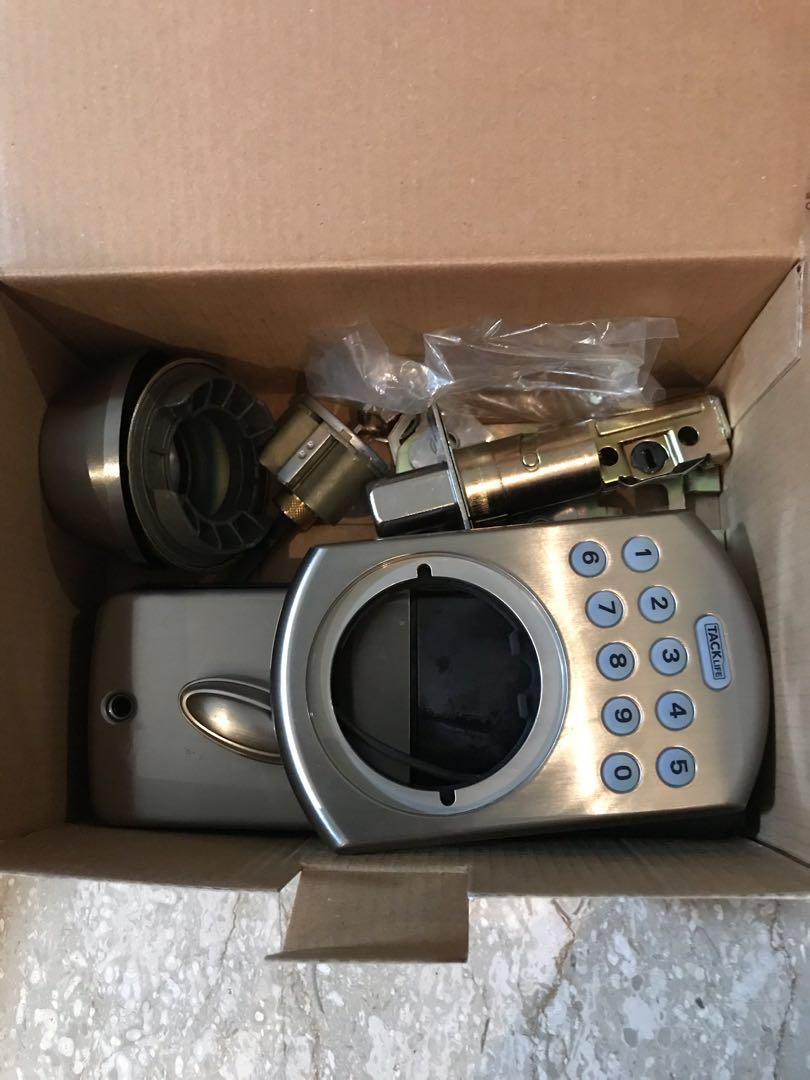 Tacklife Electronic Keypad Deadbolt Lock, Furniture & Home Living