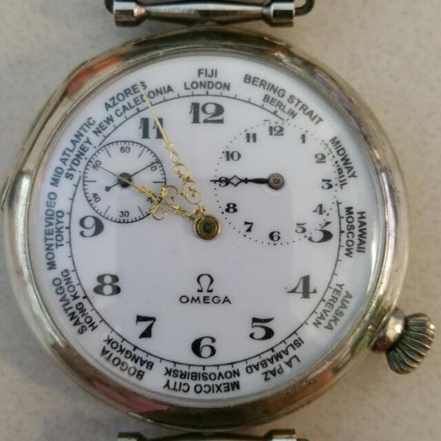 Vintage Authentic Omega Pocket Watch Convert To Wrist Watch, Hobbies