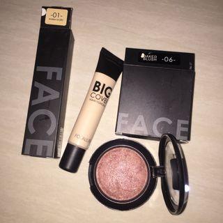 Make up set focallure paket concealer dan baked blush on/ highlighter